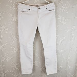 VINCE. White Crop Skinny Ankle Pants Size 29!